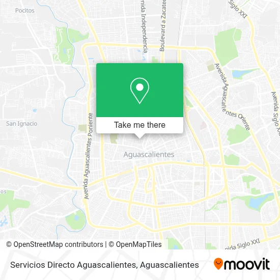 Servicios Directo Aguascalientes map