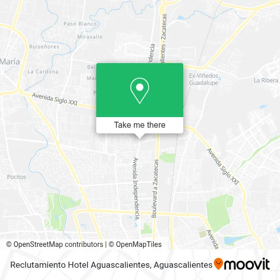 Reclutamiento Hotel Aguascalientes map