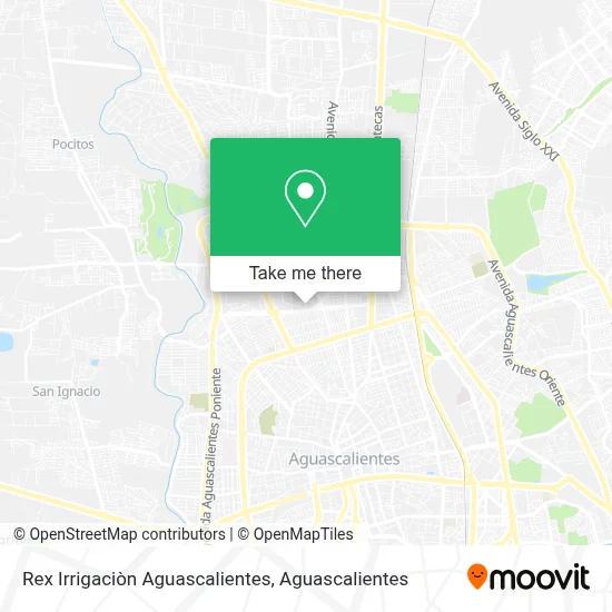 Rex Irrigaciòn Aguascalientes map