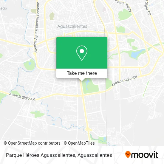 Parque Héroes Aguascalientes map