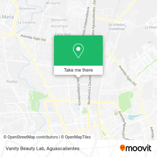 Vanity Beauty Lab map