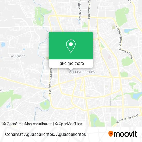 Conamat Aguascalientes map