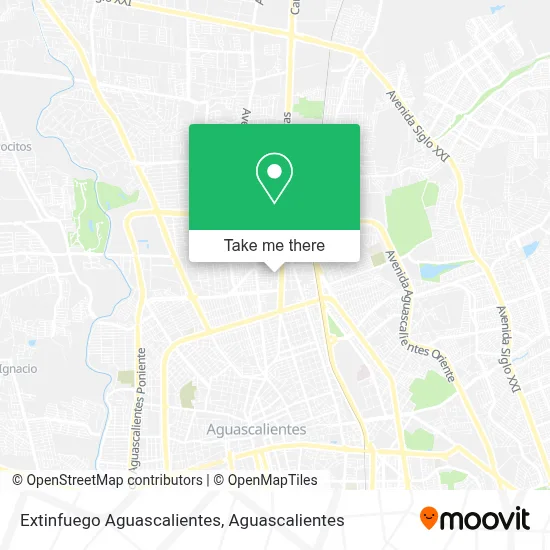 Extinfuego Aguascalientes map