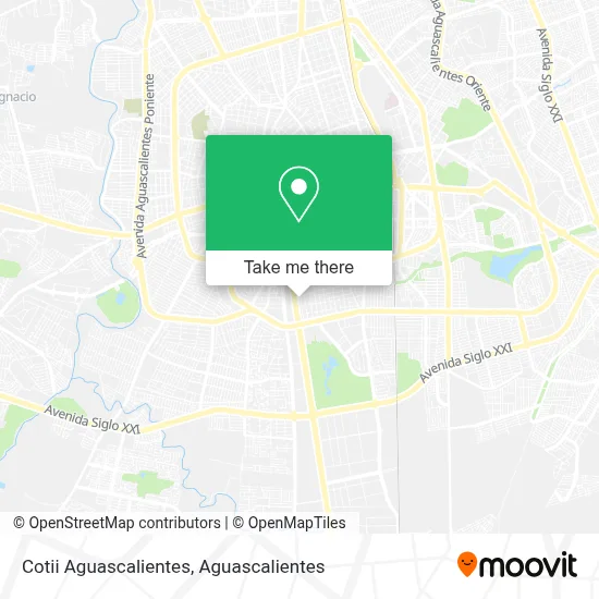 Cotii Aguascalientes map