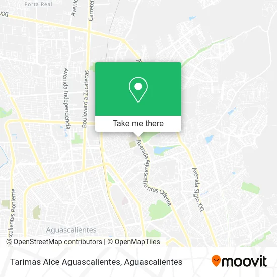 Tarimas Alce Aguascalientes map
