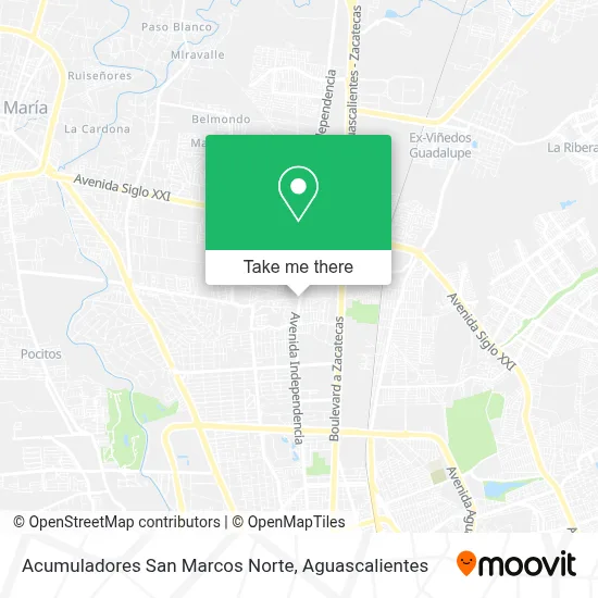 Acumuladores San Marcos Norte map