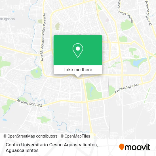 Centro Universitario Cesan Aguascalientes map