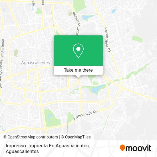 Impresso. Imprenta En Aguascalientes map