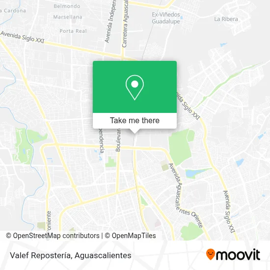 Valef Repostería map