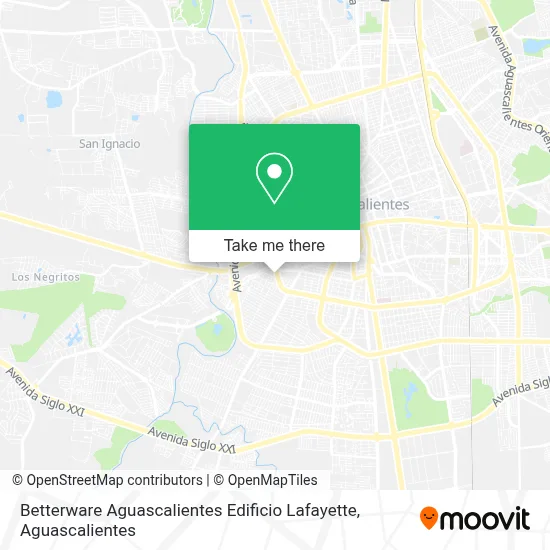 Betterware Aguascalientes Edificio Lafayette map
