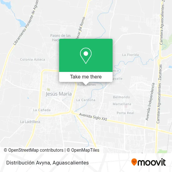 Distribución Avyna map