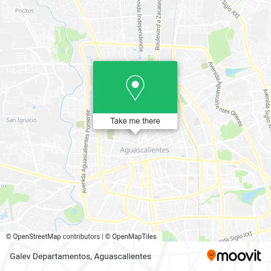 Galev Departamentos map
