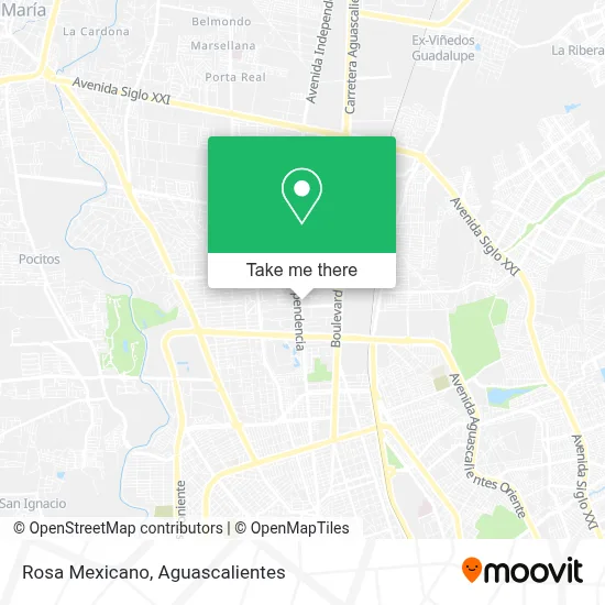 Rosa Mexicano map