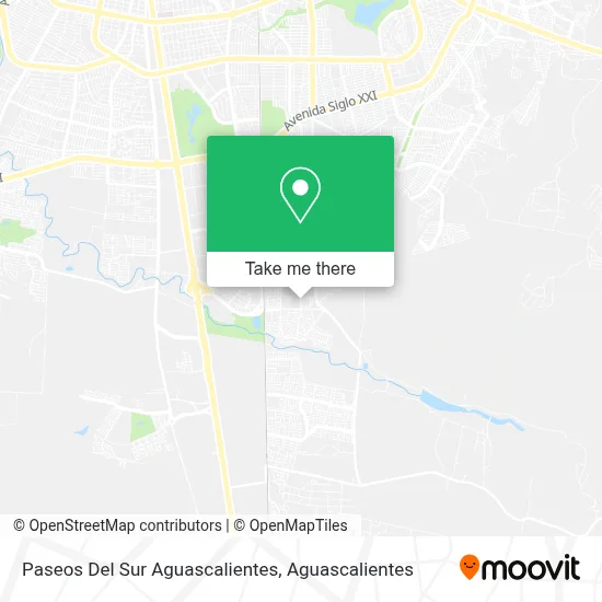 Paseos Del Sur Aguascalientes map