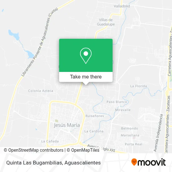 Quinta Las Bugambilias map