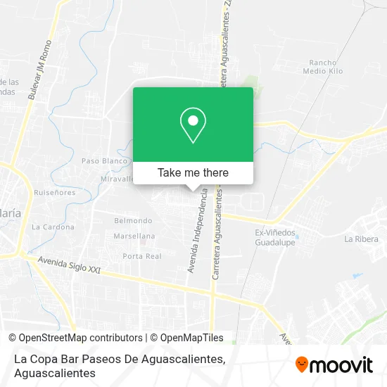 La Copa Bar Paseos De Aguascalientes map