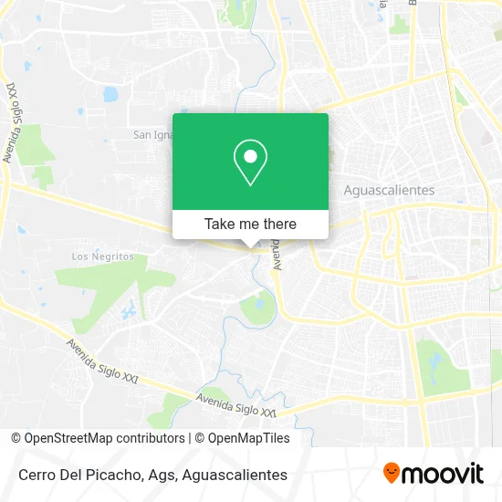 Cerro Del Picacho, Ags map