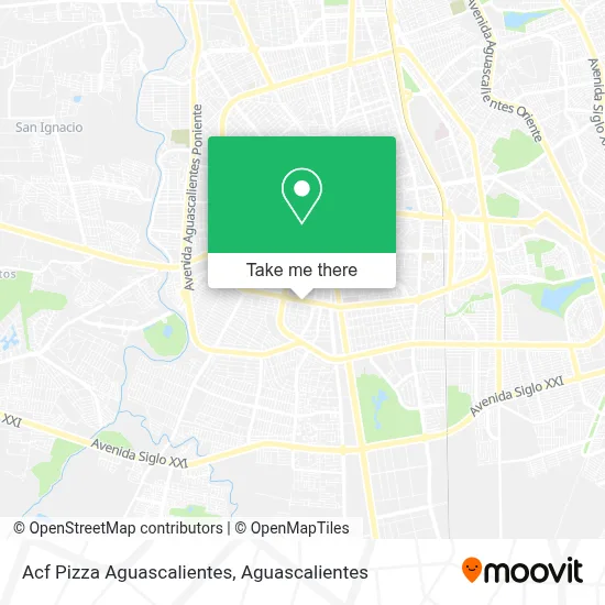 Acf Pizza Aguascalientes map