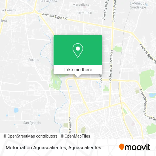 Motornation Aguascalientes map
