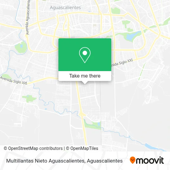 Multillantas Nieto Aguascalientes map