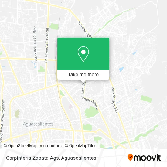 Carpintería Zapata Ags map