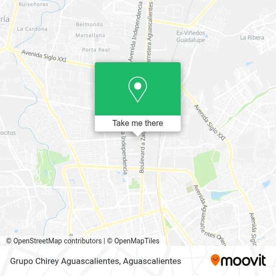 Grupo Chirey Aguascalientes map