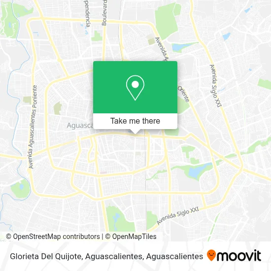 Glorieta Del Quijote, Aguascalientes map
