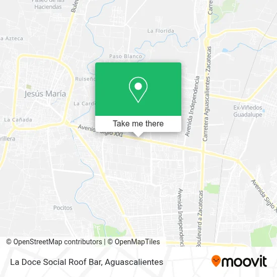 La Doce Social Roof Bar map