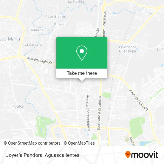 Joyería Pandora map