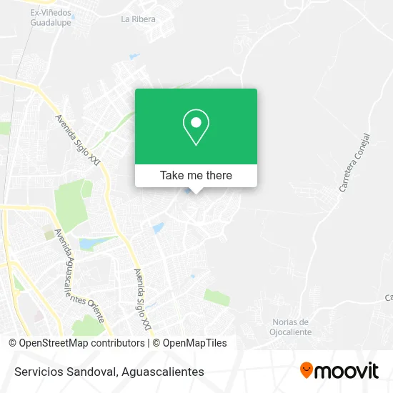 Servicios Sandoval map