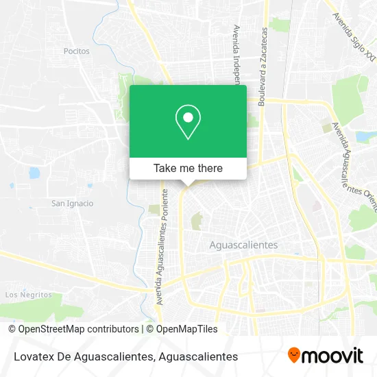 Lovatex De Aguascalientes map