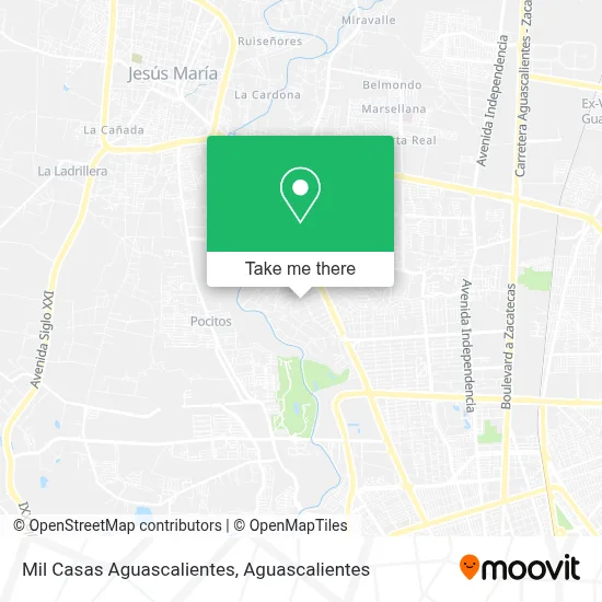 Mil Casas Aguascalientes map