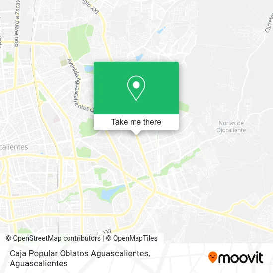 Caja Popular Oblatos Aguascalientes map