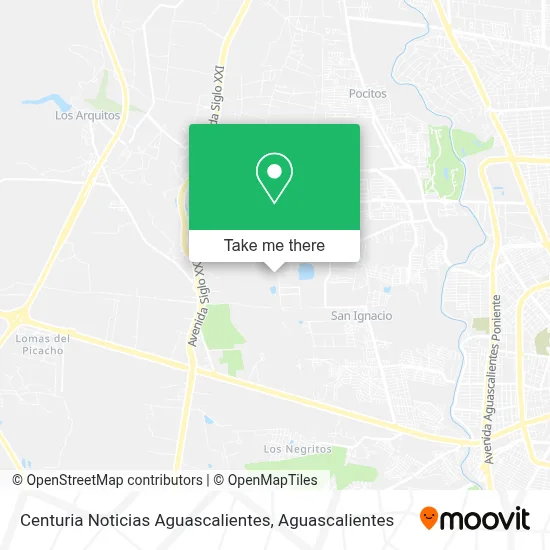 Centuria Noticias Aguascalientes map
