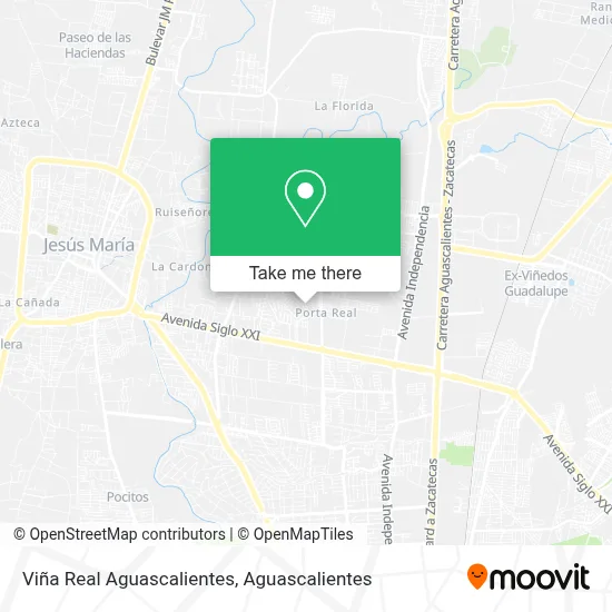 Viña Real Aguascalientes map