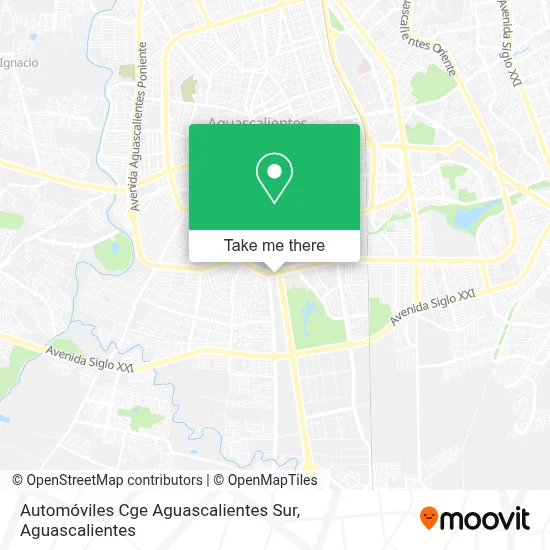 Automóviles Cge Aguascalientes Sur map