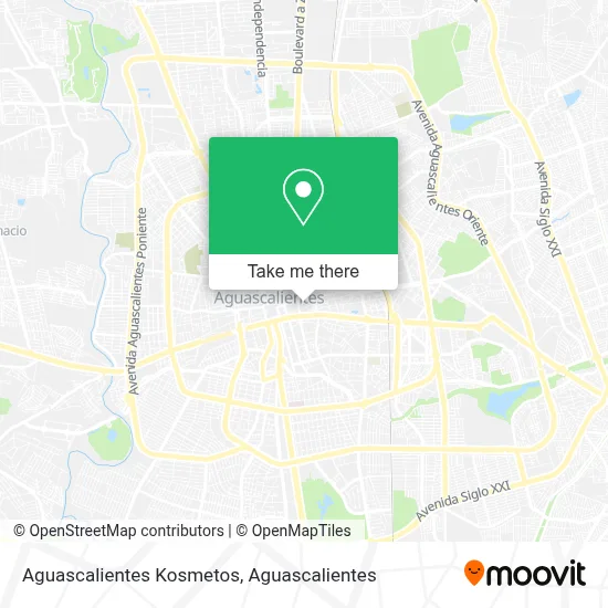Aguascalientes Kosmetos map