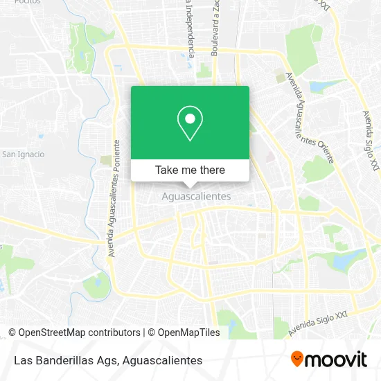 Las Banderillas Ags map