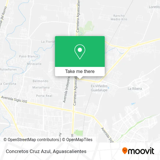 Concretos Cruz Azul map