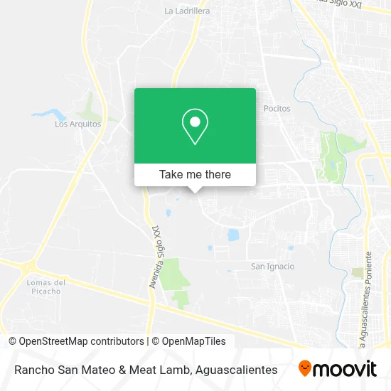 Rancho San Mateo & Meat Lamb map