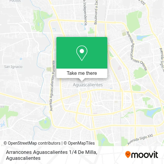 Arrancones Aguascalientes 1 / 4 De Milla map