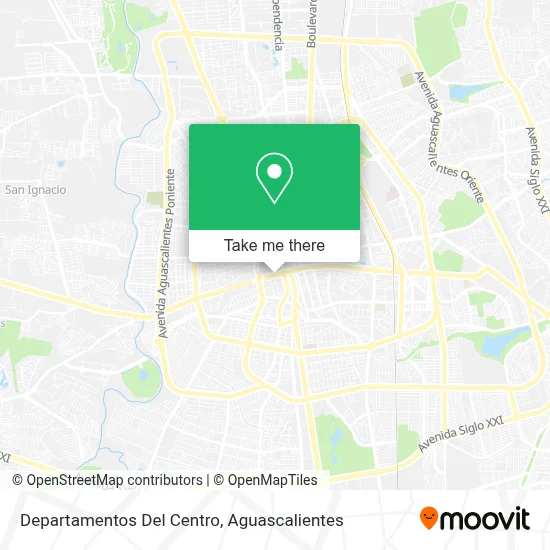 Departamentos Del Centro map