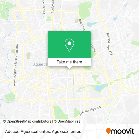 Adecco Aguascalientes map