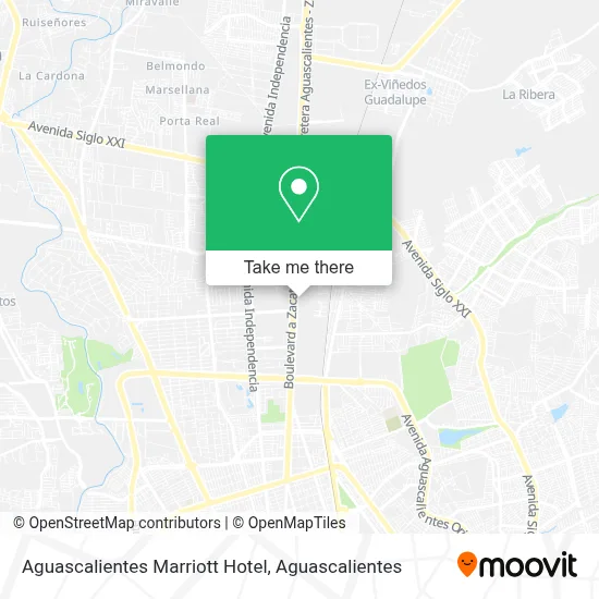 Aguascalientes Marriott Hotel map