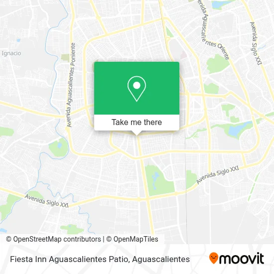 Fiesta Inn Aguascalientes Patio map