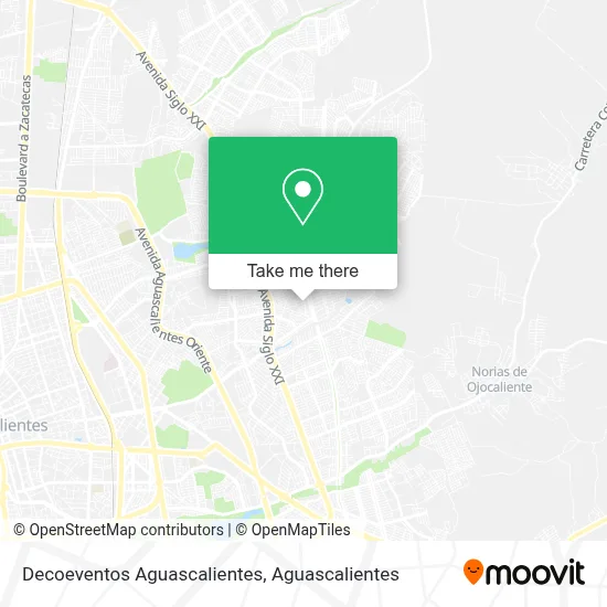 Decoeventos Aguascalientes map