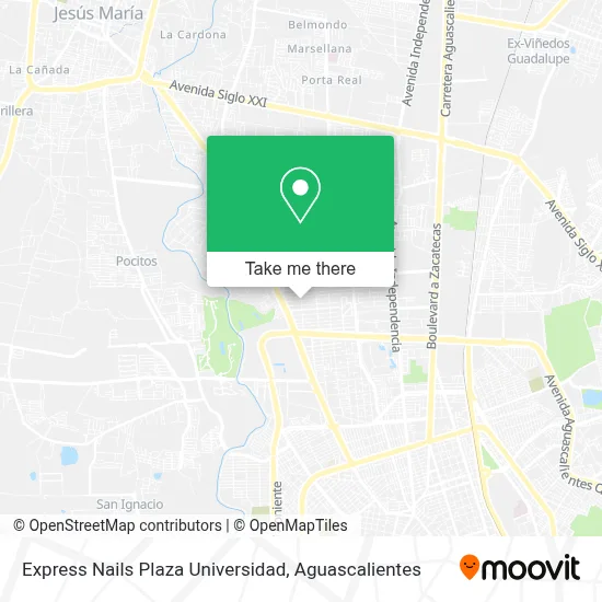 Express Nails Plaza Universidad map