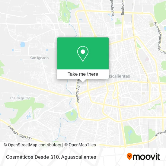 Cosméticos Desde $10 map