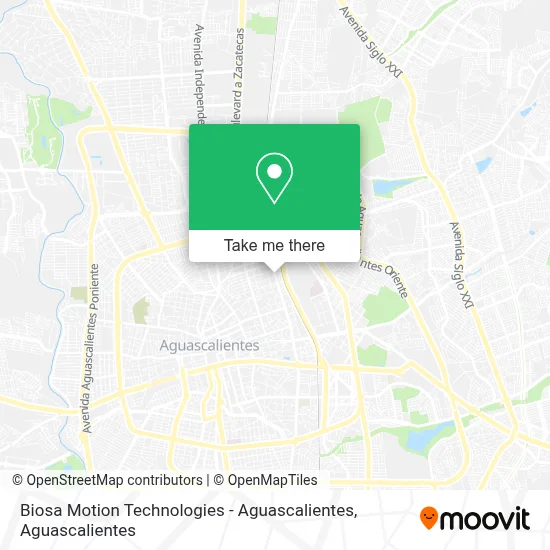 Biosa Motion Technologies - Aguascalientes map