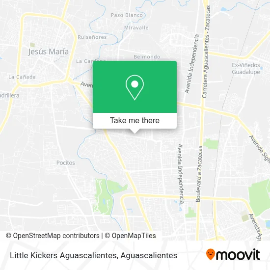 Little Kickers Aguascalientes map